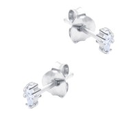 Beautiful CZ Crystal Silver Stud Earring STS-6238